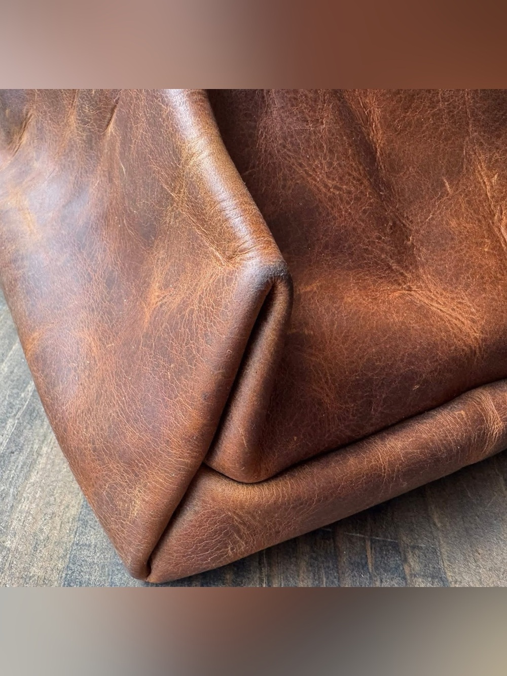 Classic Brown Leather Tote Bag - Picture 5 of 15